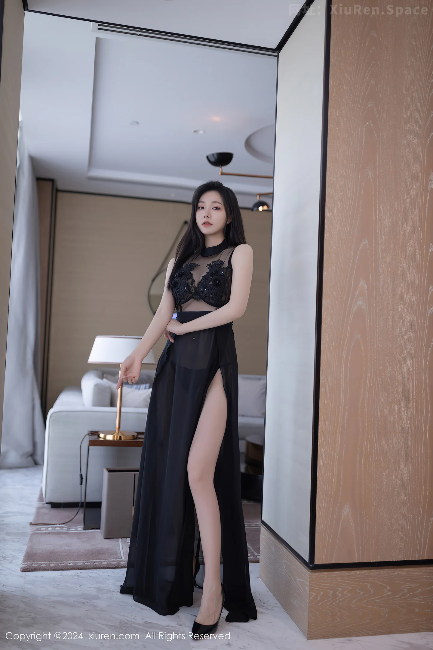 图片[2]-[XiuRen秀人网]VOL.8792 模特安然anran性感黑色薄纱连衣裙露黑色内衣秀曼妙身姿诱惑写真80P-秀人网官方网站